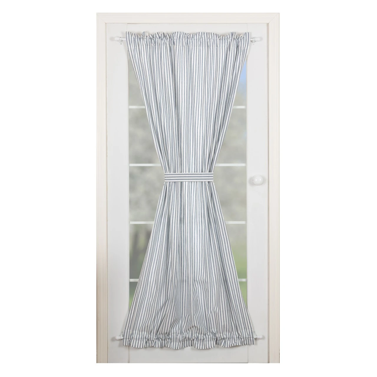 Sawyer Mill Blue Ticking Stripe Door Panel - 40x72 1 Sawyer Mill Blue Ticking Stripe Door Panel - 40x72
