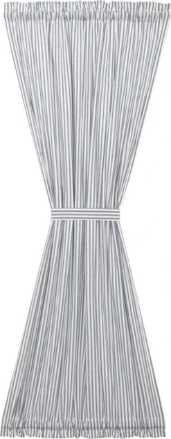 Alternative view of Sawyer Mill Blue Ticking Stripe Door Panel - 40x72
