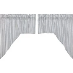 Alternative view of Sawyer Mill Blue Ticking Stripe Swags - 72x36