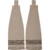 Sawyer Mill Charcoal Farmhouse Tab Towels - Set Of 2