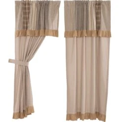 Sawyer Mill Charcoal Panels With Attached Patchwork Valance - 72x63 5 Sawyer Mill Charcoal Panels With Attached Patchwork Valance - 72x63 -Country Home Decor Store sawyer mill charcoal panels with attached patchwork valance 72x63 840528173912 image2 94313.1754083052