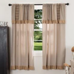Sawyer Mill Charcoal Panels With Attached Patchwork Valance - 72x63 6 Sawyer Mill Charcoal Panels With Attached Patchwork Valance - 72x63 -Country Home Decor Store sawyer mill charcoal panels with attached patchwork valance 72x63 840528173912 image3 26290.1754083055