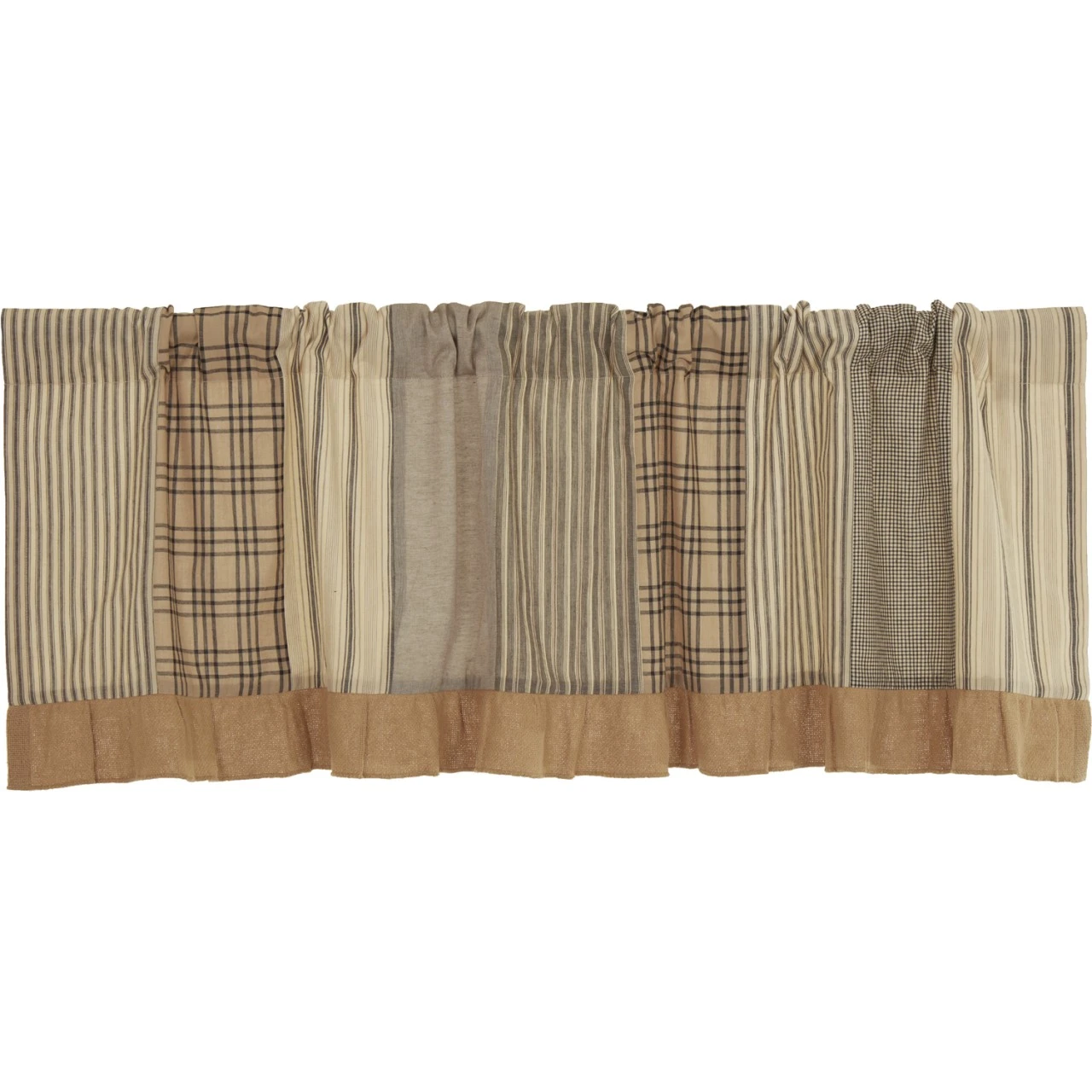 Sawyer Mill Charcoal Patchwork Valance - 60x19 2 Sawyer Mill Charcoal Patchwork Valance - 60x19 - Image 2