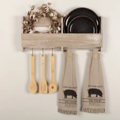 Alternative view of Sawyer Mill Charcoal Pig Tab Towels - Set Of 2