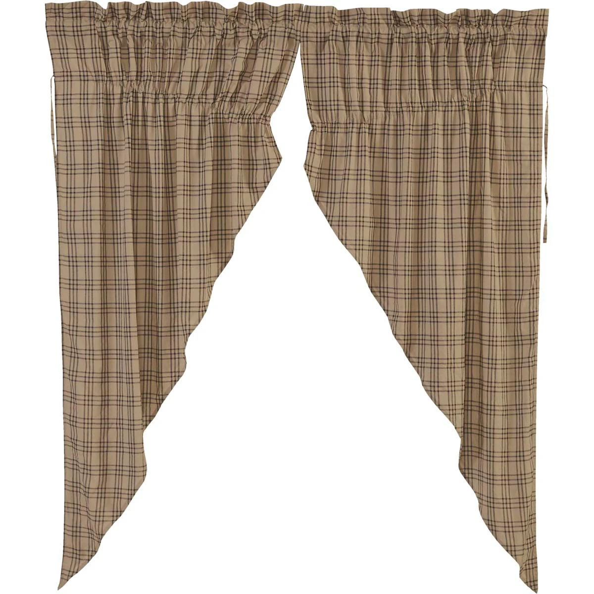 Sawyer Mill Charcoal Prairie Gathered Curtains - 72x63 2 Sawyer Mill Charcoal Prairie Gathered Curtains - 72x63 - Image 2