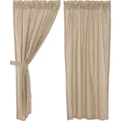 Sawyer Mill Charcoal Ticking Stripe Panels - 72x63 -Country Home Decor Store sawyer mill charcoal ticking stripe panels 72x63 840528180729 image2 92614.1754083381