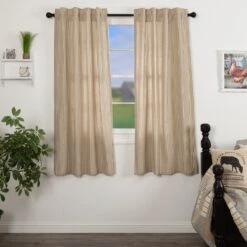 Sawyer Mill Charcoal Ticking Stripe Panels - 72x63 -Country Home Decor Store sawyer mill charcoal ticking stripe panels 72x63 840528180729 image3 94422.1754083385
