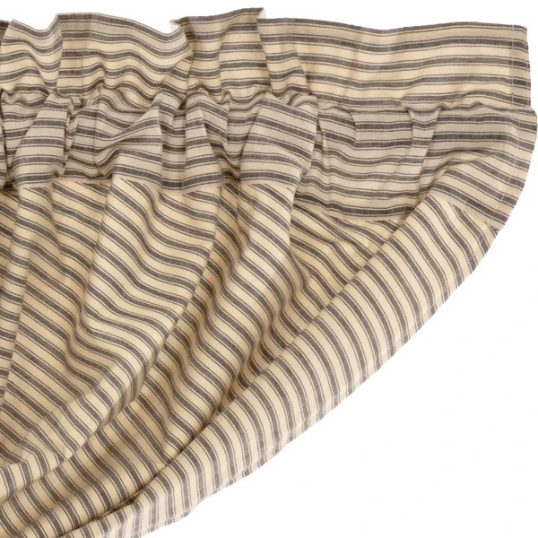 Sawyer Mill Charcoal Ticking Stripe Valance - Balloon 60x15 1 Sawyer Mill Charcoal Ticking Stripe Valance - Balloon 60x15
