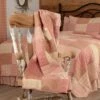 Sawyer Mill Red Quilted Throw - Block