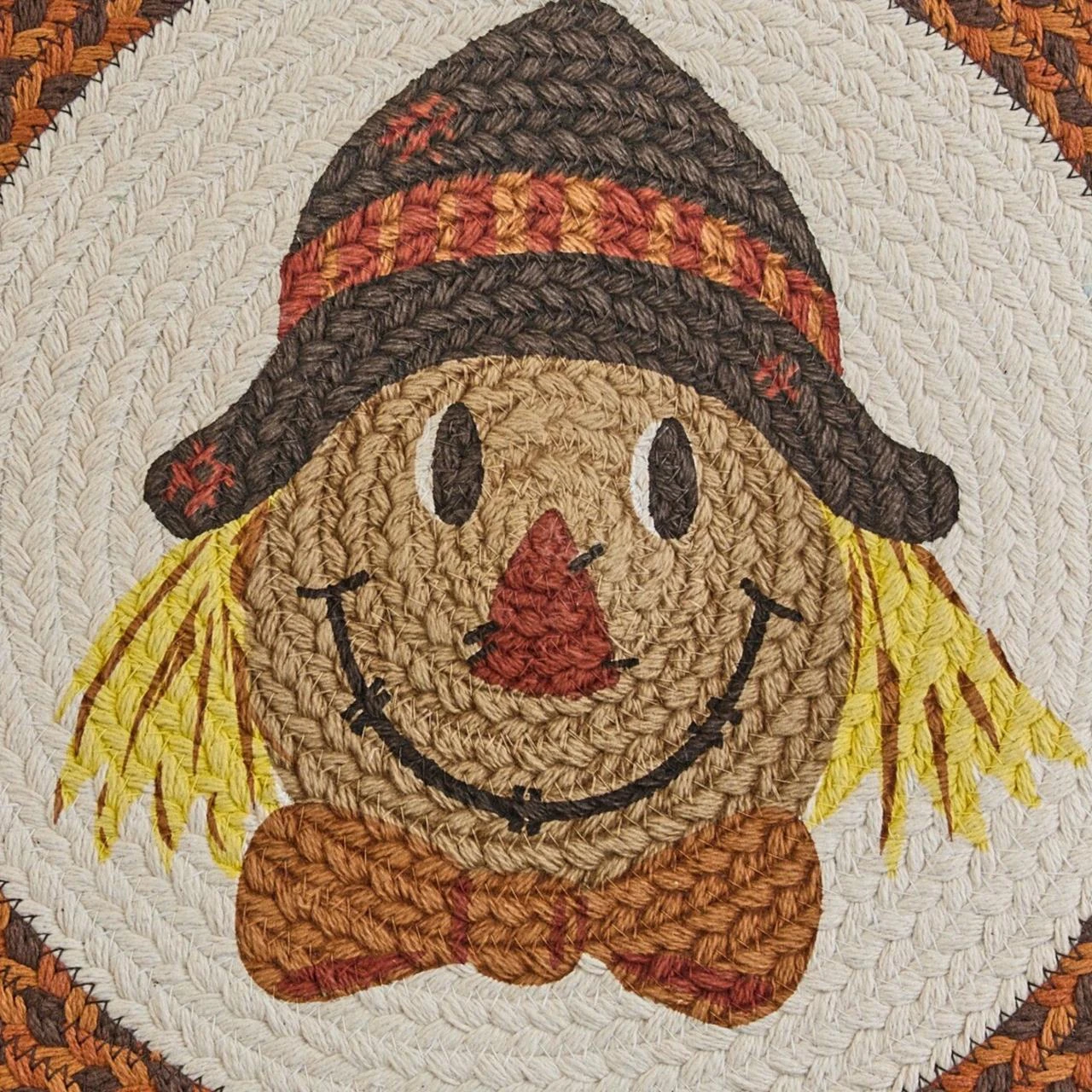 Scarecrow Braided Coasters - 4" Set Of 4 3 Scarecrow Braided Coasters - 4" Set Of 4 - Image 3