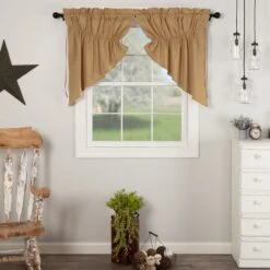 Simple Life Flax Khaki Prairie Gathered Curtains - 72x36 6 Simple Life Flax Khaki Prairie Gathered Curtains - 72x36 -Country Home Decor Store simple life flax khaki prairie gathered curtains 72x36 840528181313 image3 34360.1754082835