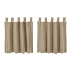 Alternative view of Stitched Burlap Natural Tiers - 72x24