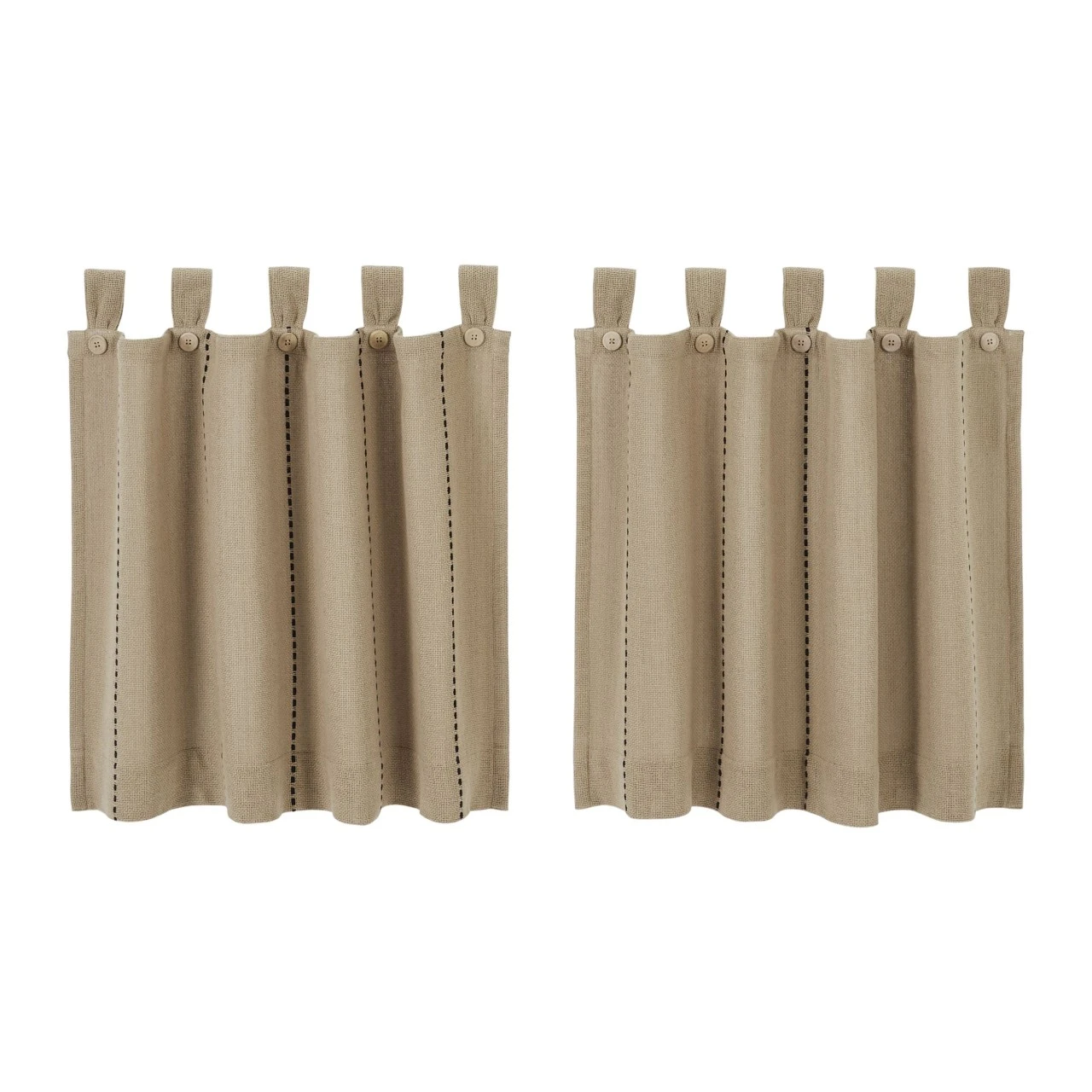 Stitched Burlap Natural Tiers - 72x24 2 Stitched Burlap Natural Tiers - 72x24 - Image 2