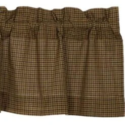 Tea Cabin Green Plaid Valance - 72x16