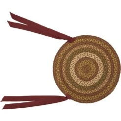 Tea Cabin Jute Chair Pads - Set Of 6