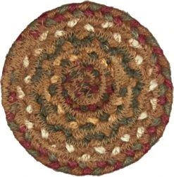 Tea Cabin Jute Coasters - Set Of 6