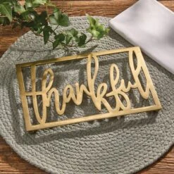 Alternative view of Thankful Metal Trivet