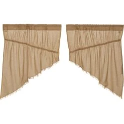 Alternative view of Tobacco Cloth Khaki Prairie Gathered Curtains - 72x36