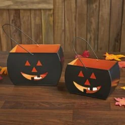 Alternative view of Trick Or Treat Tealight Holders - Black Set Of 2