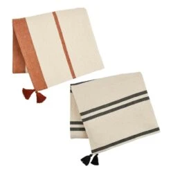 Alternative view of Waffle Chambray Stripe Blanket - Black - FINAL SALE - NO RETURNS