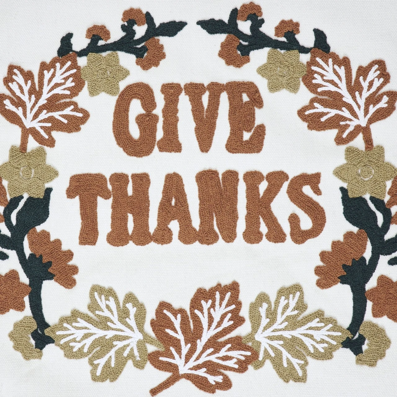 Wheat Plaid Give Thanks Pillow - 18x18 3 Wheat Plaid Give Thanks Pillow - 18x18 - Image 3