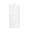 White Snowflake Timer Candle - 5" LED Pillar