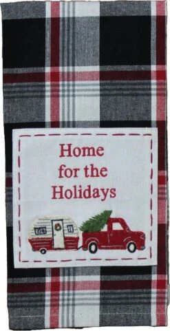 Winter Plaid Dishtowels - Home For The Holidays Set Of 2 - FINAL SALE - NO RETURNS