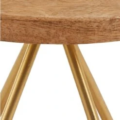 Wood / Gold Triangle Serving Stand - Short 6" 5 Wood / Gold Triangle Serving Stand - Short 6" -Country Home Decor Store wood gold triangle serving stand short 6 762242050129 image3 32870.1758212482