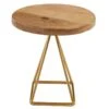 Wood / Gold Triangle Serving Stand - Tall 8"