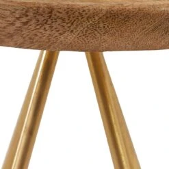 Wood / Gold Triangle Serving Stand - Tall 8" 5 Wood / Gold Triangle Serving Stand - Tall 8" -Country Home Decor Store wood gold triangle serving stand tall 8 762242050112 image3 38978.1758211721