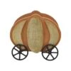 Wooden Pumpkin Carriage With Iron Wheels - 11"
