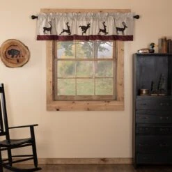 Wyatt Deer Valance - 72x16 -Country Home Decor Store wyatt deer valance 72x16 840528163005 image3 23911.1754094940