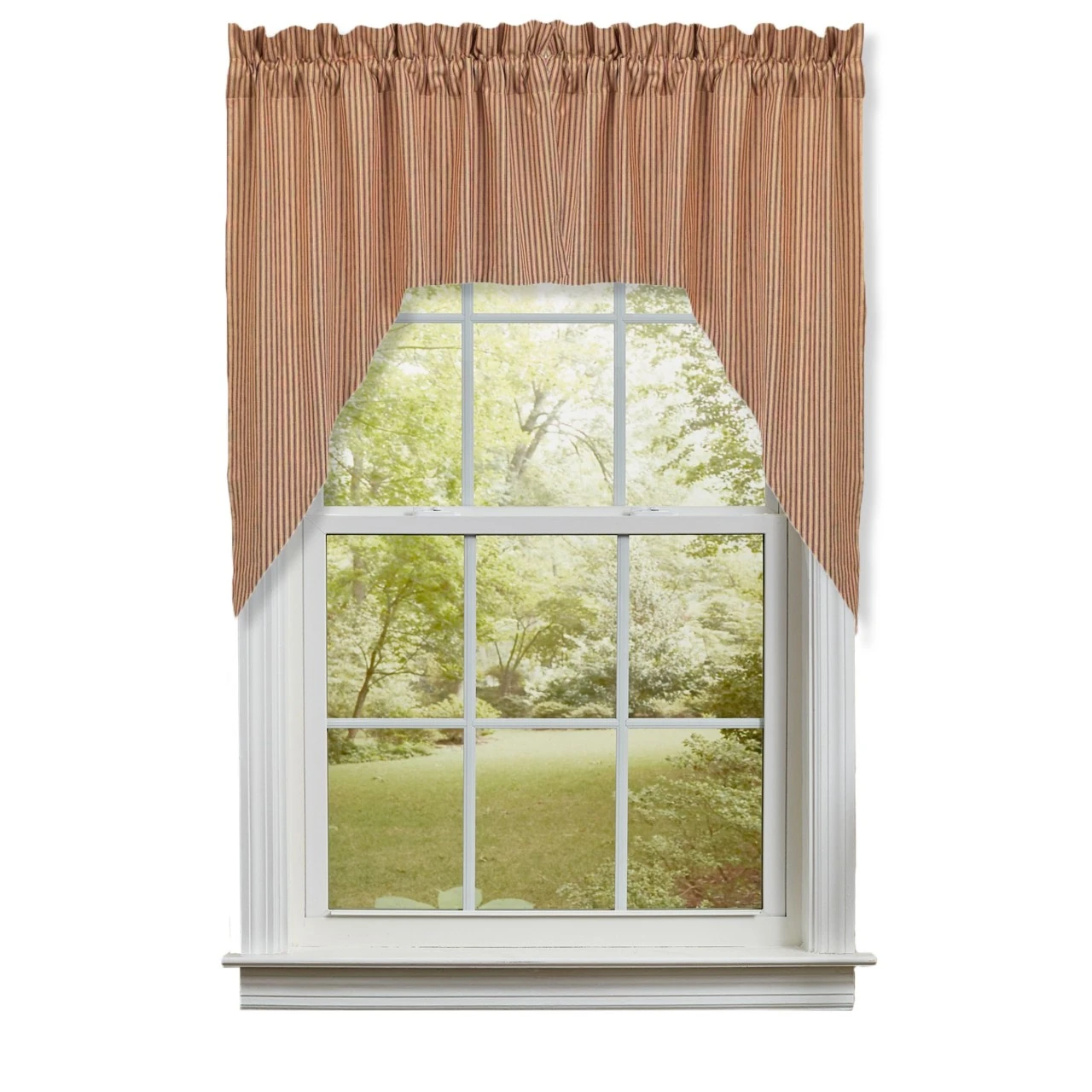York Ticking Red Swags - 72x36 1 York Ticking Red Swags - 72x36