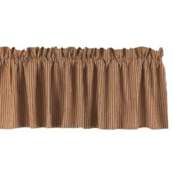 Alternative view of York Ticking Red Valance - 72x15.5